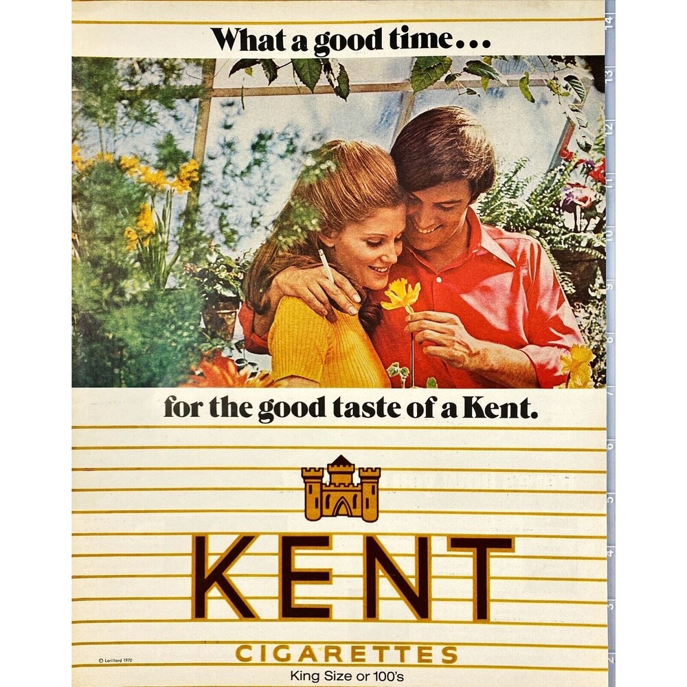 Kent Cigarettes "What a good time. . . for the good taste of Kent" Print Ad 1970